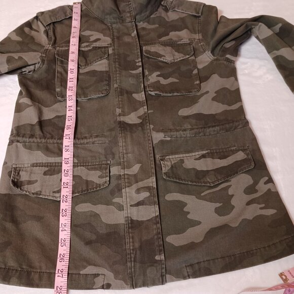 Aeropostale, Camouflage Jacket, Medium, Zip & Snap Front, 100% Cotton, Grunge - Picture 8 of 10
